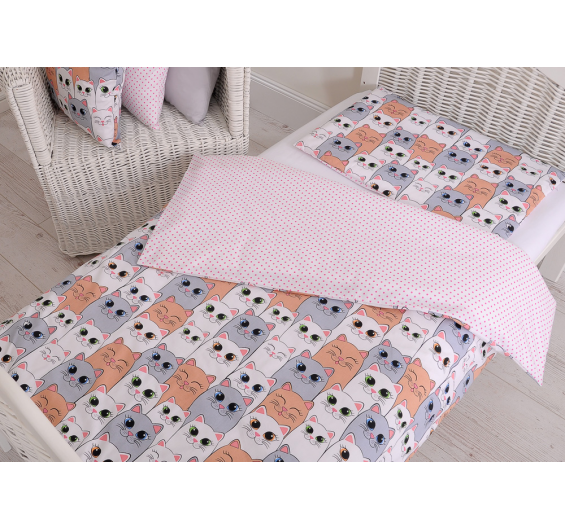Têxtil para cama da criança : Capa de edredom dupla face 140x200cm + Fronha 70x80cm